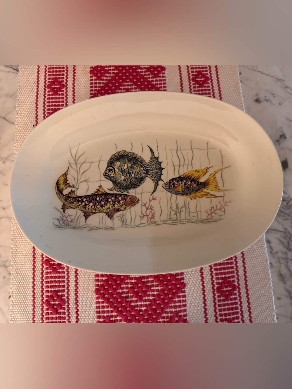 Richard Ginori fish platter, EUC
